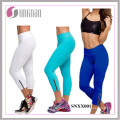 2015 europäischen und amerikanischen Reißverschluss Sport fluoreszierende Leggings (SNXX001)